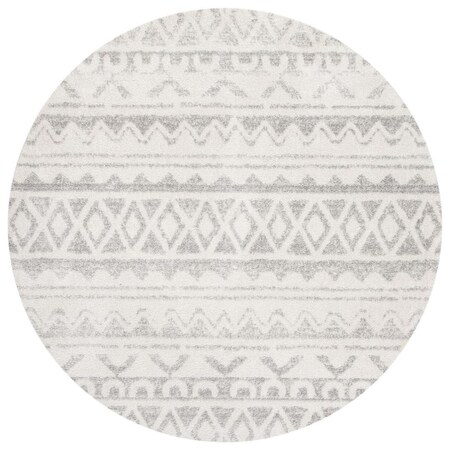 Safavieh 6 x 6 ft. Adirondack Power Loomed Round Area Rug; Ivory & Grey ADR119B-6R